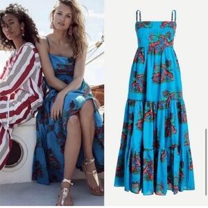 J.crew lobster blue maxi dress